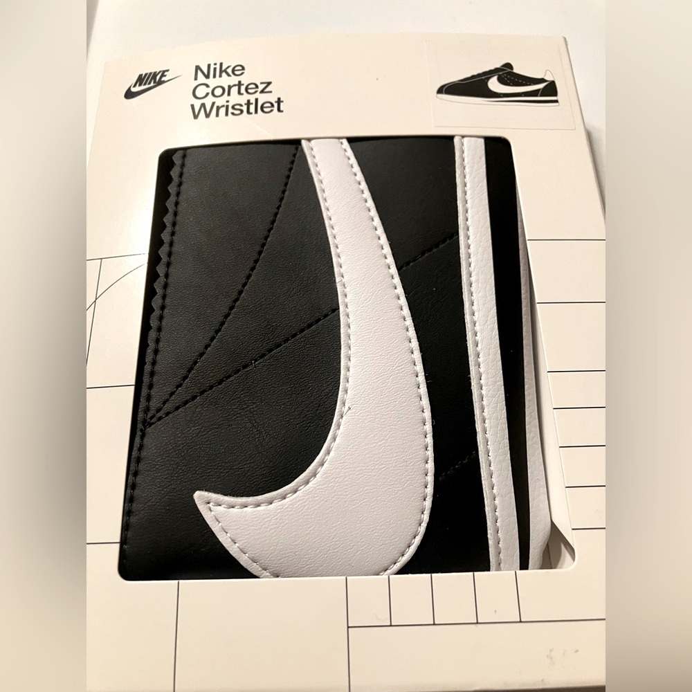 Nike Cortez Black and White Wristlet